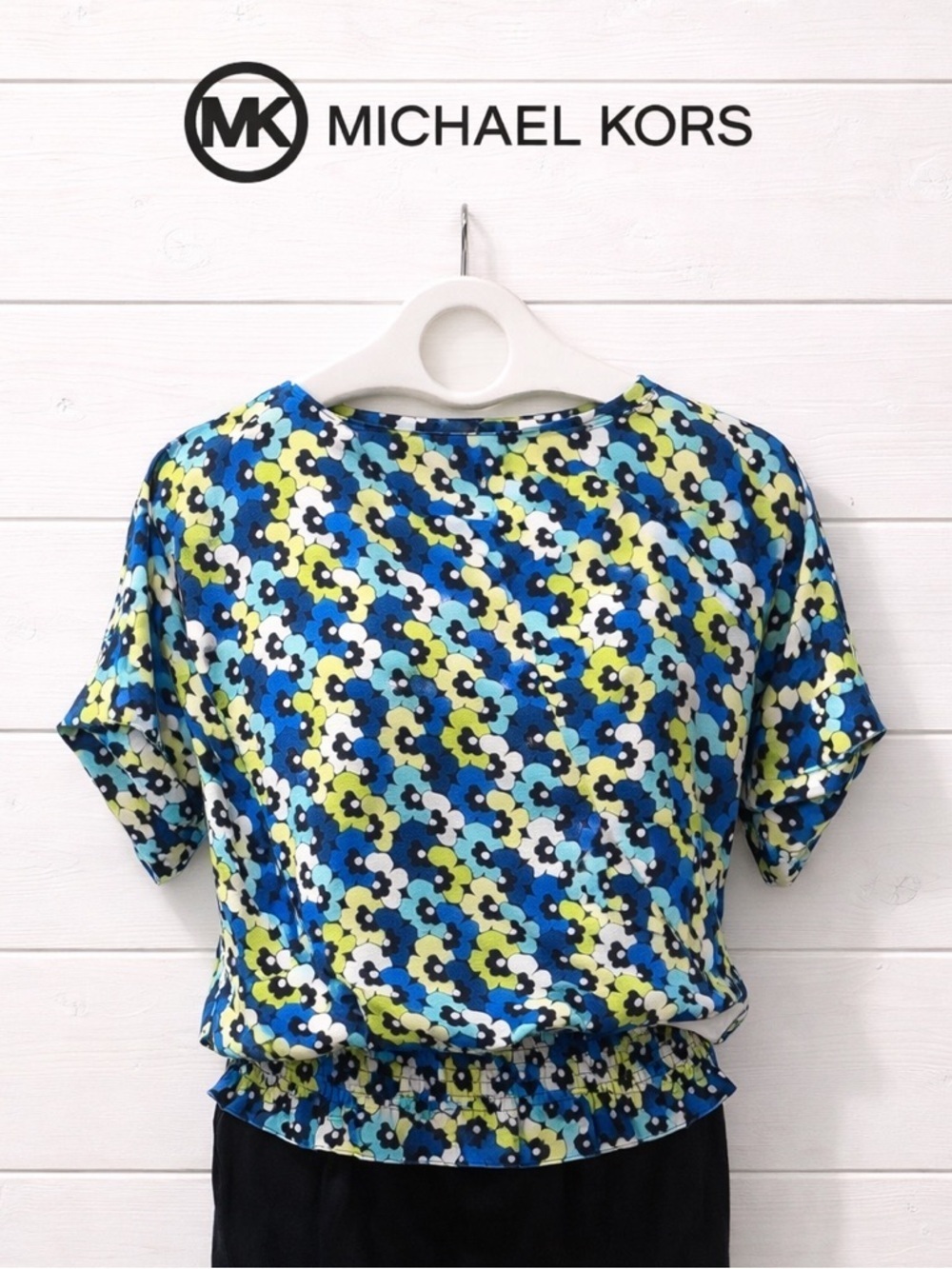 MICHAEL Michael Kors – Floral Smocked Hem Top – Size S